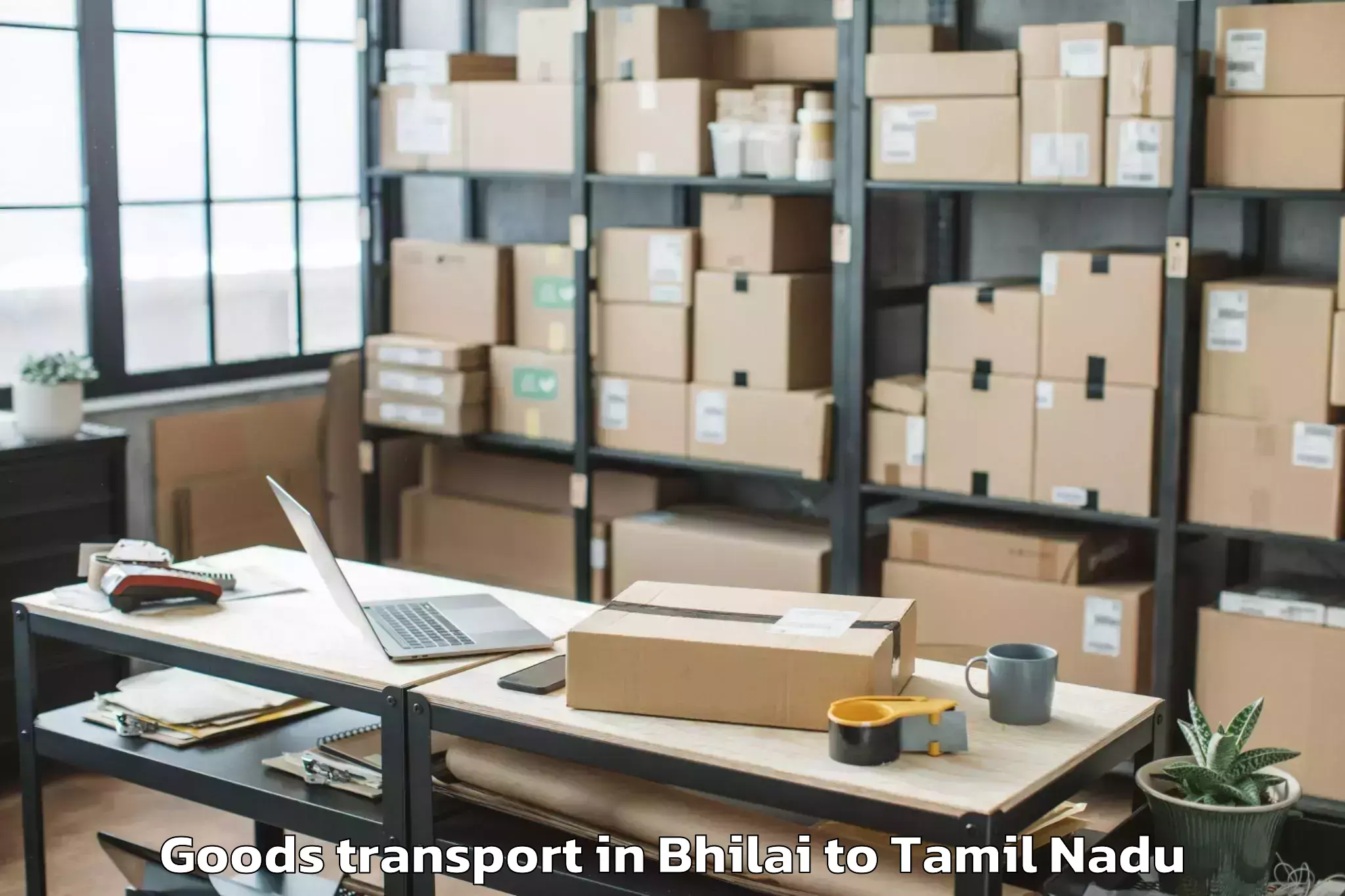 Hassle-Free Bhilai to Koothanallur Goods Transport